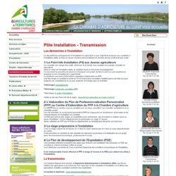 Installation-Transmission - Chambre d'agriculture du Loiret