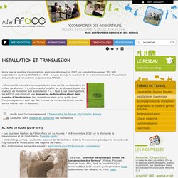 Inter-AFOCG : : Installation et transmission