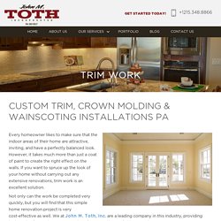 Trim Installation - Installing Crown Molding PA