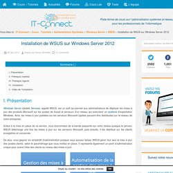 Installation de WSUS sur Windows Server 2012