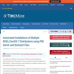 Automated Installations of Multiple RHEL/CentOS 7 Distributions using PXE Server and Kickstart Files