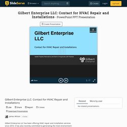 Gilbert Enterprise LLC: Contact for HVAC Repair and Installations