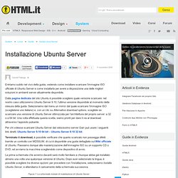 Installazione Ubuntu Server
