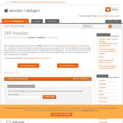 ZXP Installer - aescripts + aeplugins - aescripts.com