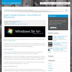 Guide : Installer Windows 7 sur un iMac 27″ [Bootcamp]