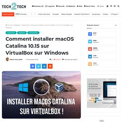 Comment installer macOS Catalina 10.15 sur VirtualBox sur Windows