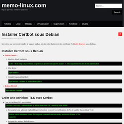 Installer Certbot sous Debian