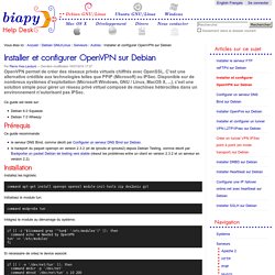 Installer et configurer OpenVPN sur Debian