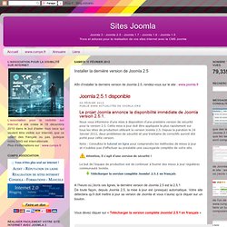 Installer la dernière version de Joomla 2.5