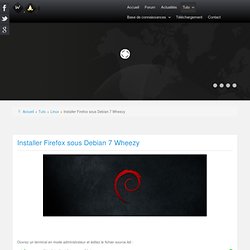 Installer Firefox sous Debian 7 Wheezy