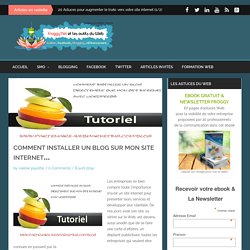 Comment installer un blog sur mon site internetFroggy'Net et le Web 2