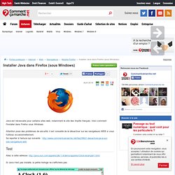 Installer Java dans Firefox (sous Windows)