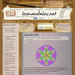 Installer Kali - logiciels - lesmandalas