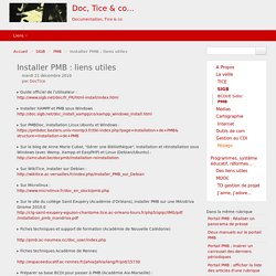 Installer PMB : liens utiles - Doc, Tice & co...