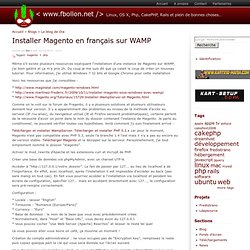 Installer Magento en français sur WAMP