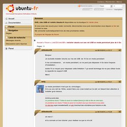 installer ubuntu sur une clé USB en mode persistant plus de 4 Go / LiveCD/LiveUSB