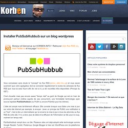 Installer PubSubHubbub sur un blog wordpress