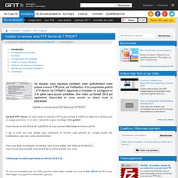 Installer un serveur avec FTP Server de TYPSOFT