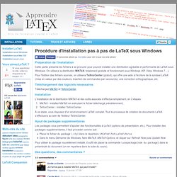 Installer LaTeX sous Windows avec MikTeX et TeXnicCenter : procédure simple