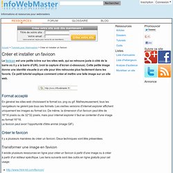 Créer et installer un favicon - Tutoriel pour Webmasters