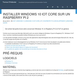 Installer Windows 10 IoT Core sur un Raspberry Pi 2