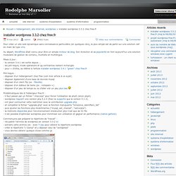 installer wordpress 3.3.2 chez free.fr