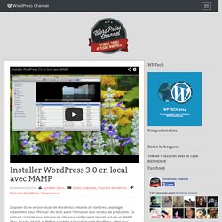 Installer WordPress 3.0 en local avec MAMP
