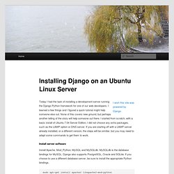 Installing Django on an Ubuntu Linux Server
