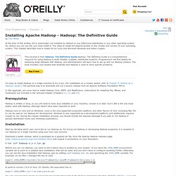 Installing Apache Hadoop - Hadoop: The Definitive Guide
