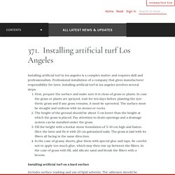 Installing artificial turf Los Angeles