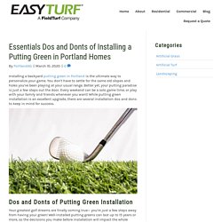 Dos and Donts of Installing a Backyard Putting Green in Portland