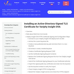 Installing an Active-Directory-Signed TLS Certificate for Variphy Insight OVA – Variphy Cisco CDR Reporting & Call Analytics