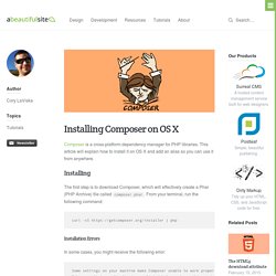 Installing Composer on OS X · A Beautiful Site
