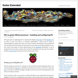 RPi as guitar effects processor : Installing and configuring Pd