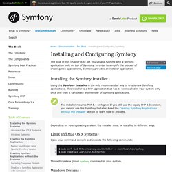 Installing and Configuring Symfony (The Symfony Book)