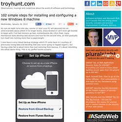 102 simple steps for installing and configuring a new Windows 8 machine