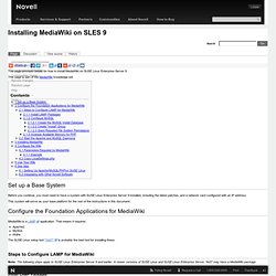 Installing MediaWiki on SLES 9