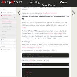 Installing DeepDetect