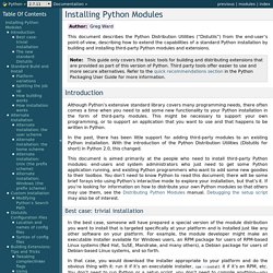 Installing Python Modules