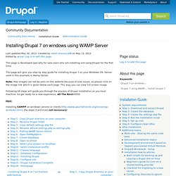 Installing Drupal 7 on windows using WAMP Server