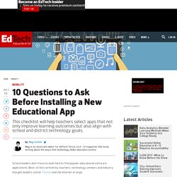 10 Questions to Ask Before Installing a New Educational App