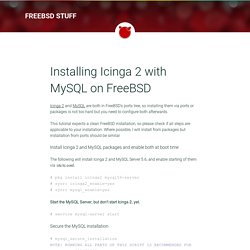 Installing Icinga 2 with MySQL on FreeBSD