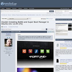 [Guide] Installing BURG and Super Boot Manager in Ubuntu (inc 12.04 LTS)