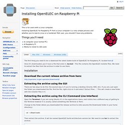 Installing OpenELEC on Raspberry Pi