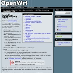 Installing OpenWrt via TFTP