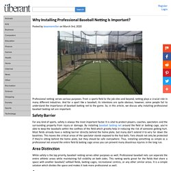 Why Installing Professional Baseball Netting Is Important?