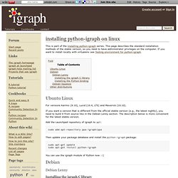 installing python-igraph on linux - igraph