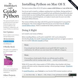 Installing Python on Mac OS X