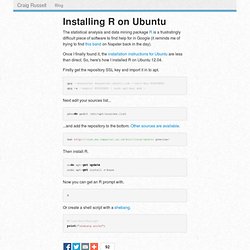 Installing R on Ubuntu