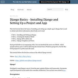 Django Basics - Installing Django and Setting up a Project and App - Michael Herman